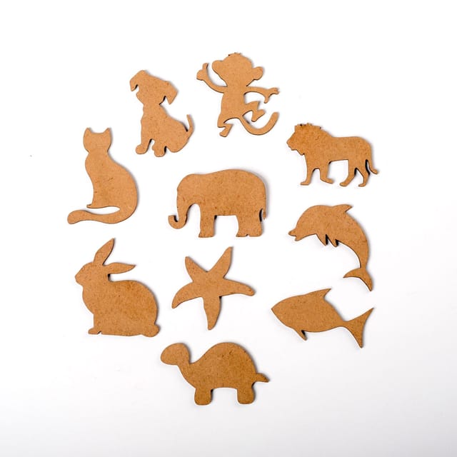 IVEI MDF Animal Magnets - Set of 10 - Crafts for kids