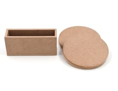 IVEI MDF Round Coasters with Vertical Holder