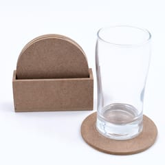 IVEI MDF Round Coasters with Vertical Holder