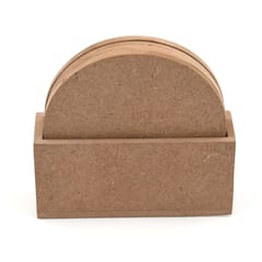 IVEI MDF Round Coasters with Vertical Holder