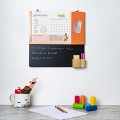IVEI Kids Activity Calendar with Black Board - Orange