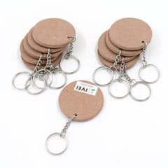 IVEI MDF Key Chains - Square and Round Shaped - Set of 20