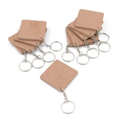 IVEI MDF Key Chains - Square and Round Shaped - Set of 20
