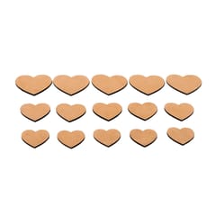 IVEI MDF Heart Cutouts/Embellishment - DIY Set of 15