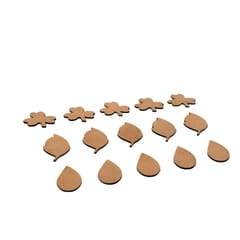 IVEI MDF Leaves Cutouts/Embellishment - DIY Set of 15