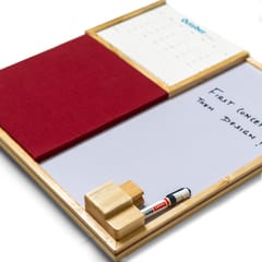 IVEI Whiteboard and Pinboard with Planner - Wine