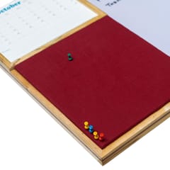 IVEI Whiteboard and Pinboard with Planner - Wine