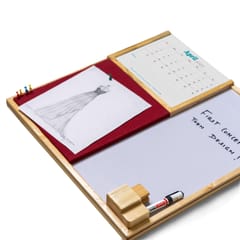 IVEI Whiteboard and Pinboard with Planner - Wine