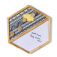 IVEI Hexagon Whiteboard, Metal board and Pinboard - Set of 2 - Dark Blue