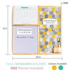 IVEI Whiteboard and Metal board with Planner