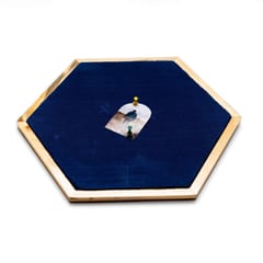 IVEI Hexagon Whiteboard, Metal board and Pinboard - Set of 2 - Dark Blue