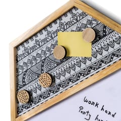 IVEI Hexagon Whiteboard, Metal board and Pinboard - Set of 2 - Dark Blue