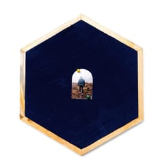IVEI Hexagon Whiteboard, Metal board and Pinboard - Set of 2 - Dark Blue