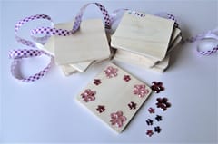 IVEI Wooden Coasters Square (3.25 in X 3.25 in)- Set of 12
