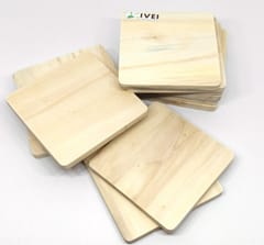 IVEI Wooden Coasters Square (3.25 in X 3.25 in)- Set of 12