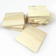 IVEI Wooden Coasters Square (3.25 in X 3.25 in)- Set of 12