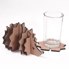 IVEI MDF Hedgehog Holder with coasters  - Set of 6