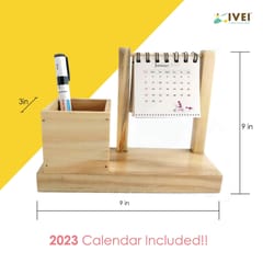 IVEI Warli Utility Desk Calendar with Pen Holder - Desk Organizer