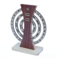 IVEI Circular Perpetual Wooden Calendar (Manual)