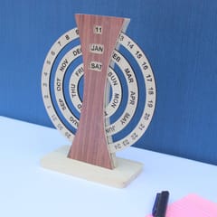 IVEI Circular Perpetual Wooden Calendar (Manual)
