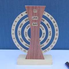 IVEI Circular Perpetual Wooden Calendar (Manual)