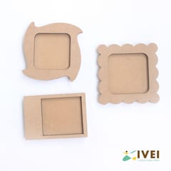 IVEI MDF Photoframe Magnets - Set of 3 (with/without primer)