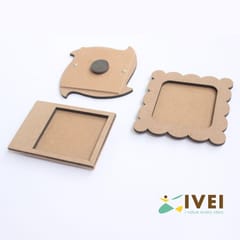 IVEI MDF Photoframe Magnets - Set of 3 (with/without primer)