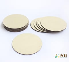 IVEI Wooden finish Round 3.5in Coasters - Set of 12