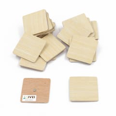 IVEI Wooden finish Square  Magnets - 2 in - Set of 20