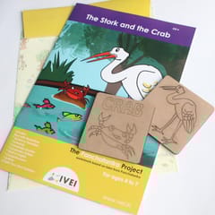 IVEI The Stork and the Crab - Workbook and 2 DIY Coasters - 4 to 7 yrs