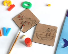 IVEI The Three Fish -Workbook and 2 DIY Coasters - 4 to 7 yrs