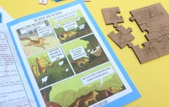 IVEI - The Jackal and the drum - Workbook and a DIY Puzzle - 4 to 7 yrs