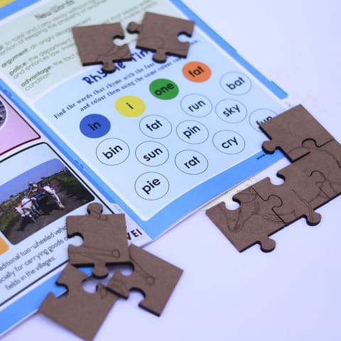 IVEI - The Farmer and the Two Thieves- Workbooks and 1 DIY Puzzle - 4 to 7 Yrs