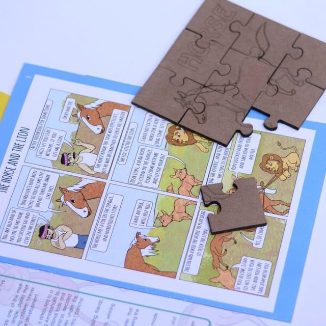 IVEI - The Horse and the Lion - Workbooks and 1 DIY Puzzle  - 4 to 7 Yrs