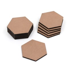 IVEI MDF Hexagon Coasters - Set of 12