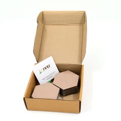IVEI MDF Hexagon Coasters - Set of 12