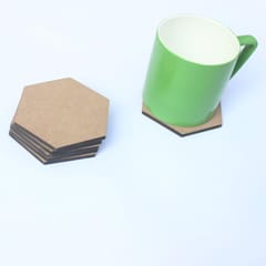 IVEI MDF Hexagon Coasters - Set of 12
