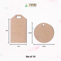 IVEI Bag / Luggage Tags 6mm - Set of 10 (2 shapes)