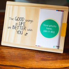 IVEI Wooden Table and Wall Photo Frame - Good Things