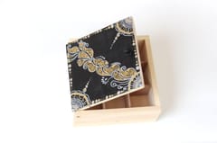 IVEI Hand Painted Wooden Mehendi Art Trinket Box