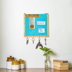 IVEI Wooden Pin Board with Key Hooks