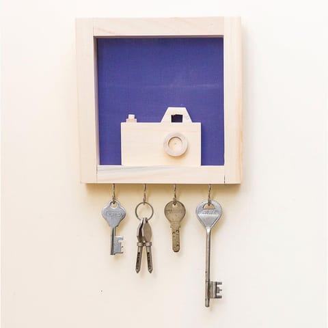 IVEI Wood and Khadi Combination Key Holder