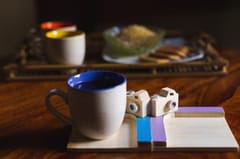 IVEI Wooden Mug Coasters - Set of 2