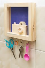 IVEI Wood and Khadi Combination Key Holder