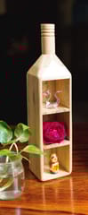 IVEI Wooden Bottle Shaped Shot Glass Holder