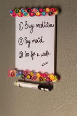 IVEI Wooden Fridge Magnet with Whiteboard and Hooks - Paper Quilling