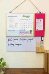 IVEI Kids Activity Calendar with Whiteboard and Pin board