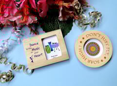 IVEI Small Wooden Photo Magnets - Set of 2