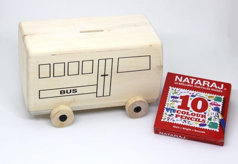 IVEI Paint it Yourself Bus Piggy Bank