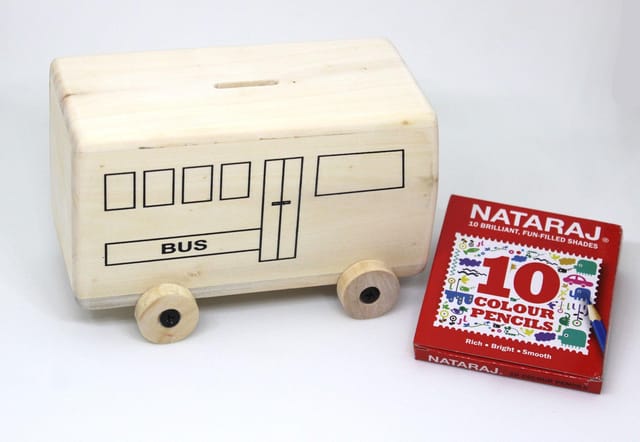 IVEI Paint it Yourself Bus Piggy Bank